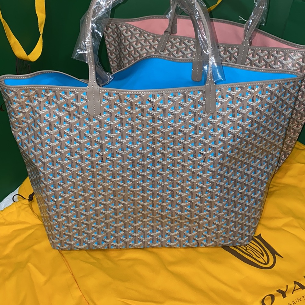 NEW GOYARD Saint Louis GM tote Claire Voie Turq/Grege LIMITED EDITION - Picture 16 of 17